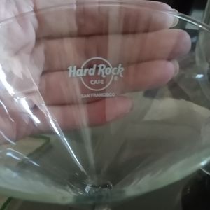 San Francisco hard rock cafe martini glass